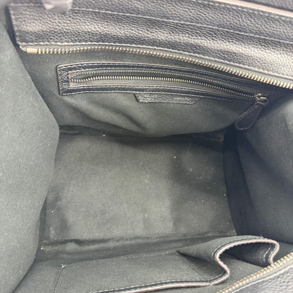 Celine Luggage Smooth Leather, Black, Leather, Handbag
