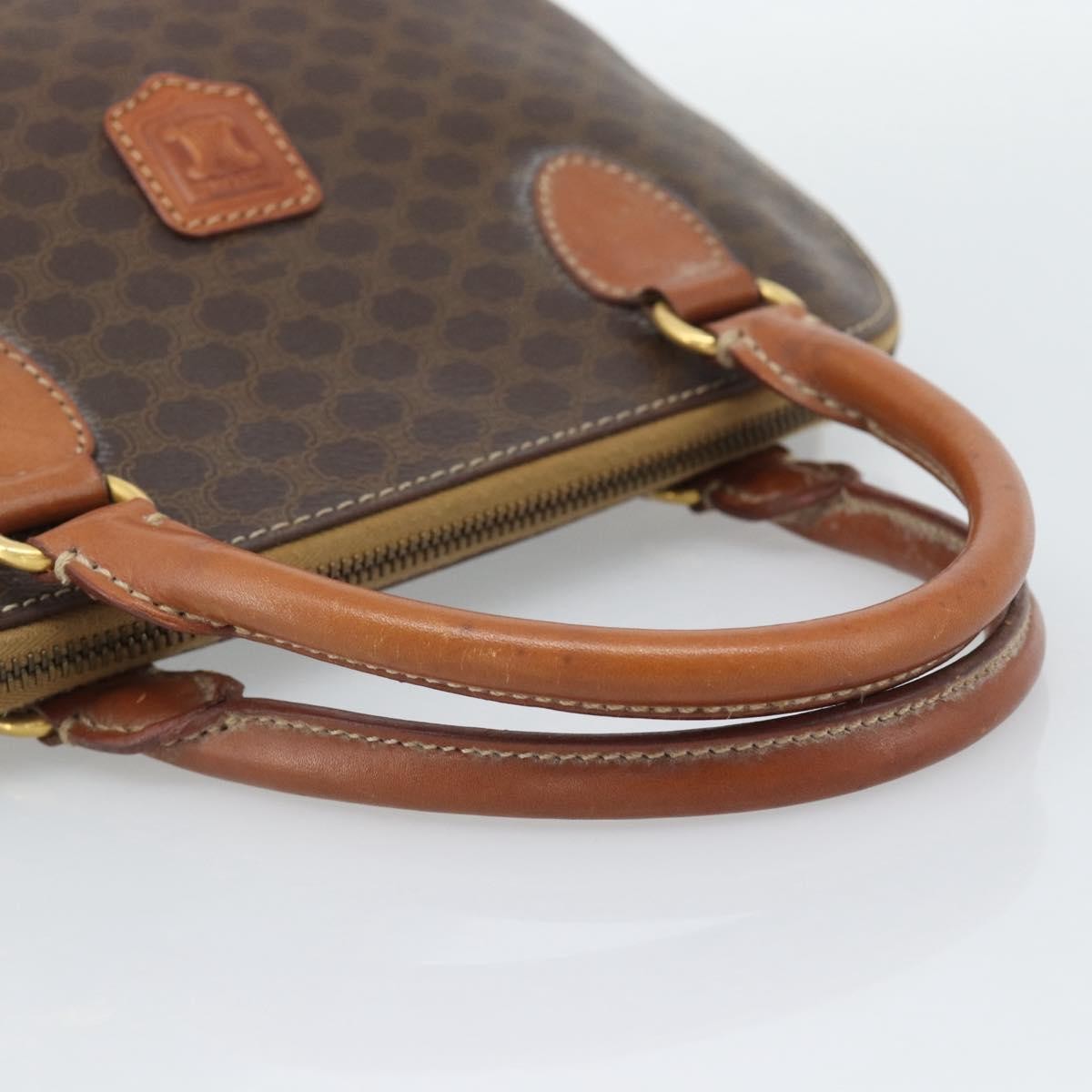 Celine Vintage Handbag Toile Céline, Brown, PVC, Handbag