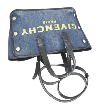 Givenchy Bond Shopper Tote Denim, Blue, Denim, Tote Bag
