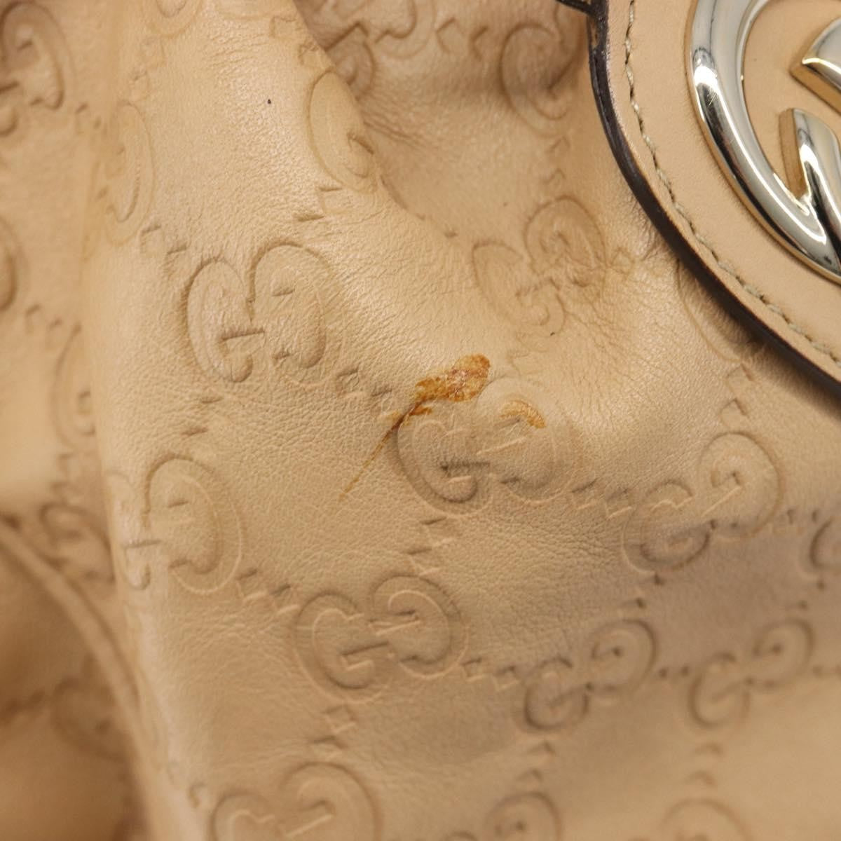 Gucci Sukey Guccissima Leather, Beige, Leather, Tote Bag