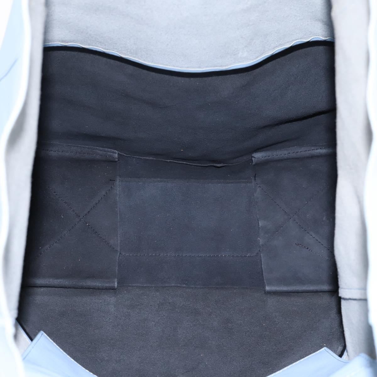 Celine Vertical Bi-Cabas Tote Leather, Blue, Leather, Tote Bag