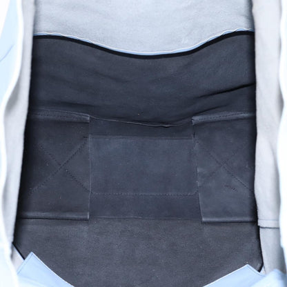 Celine Vertical Bi-Cabas Tote Leather, Blue, Leather, Tote Bag