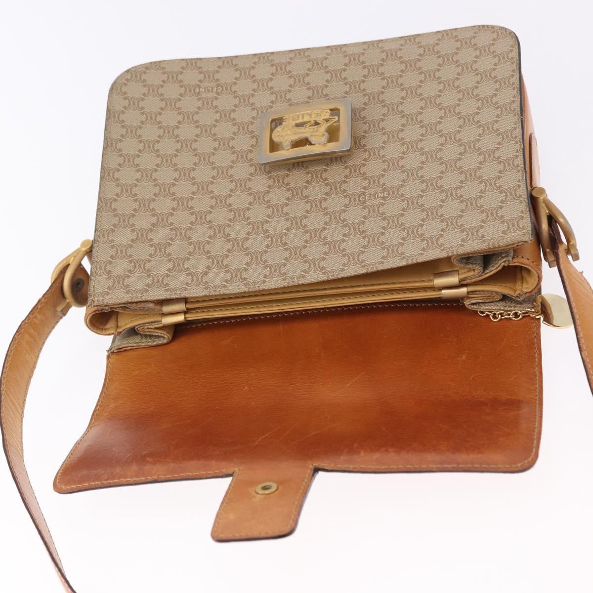 Celine Macadam Canvas, Beige, Canvas, Shoulder Bag