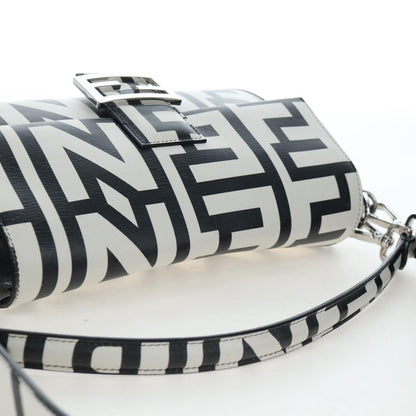 Fendi x Marc Jacobs Baguette NM Printed Leather, Black, Leather, Handbag