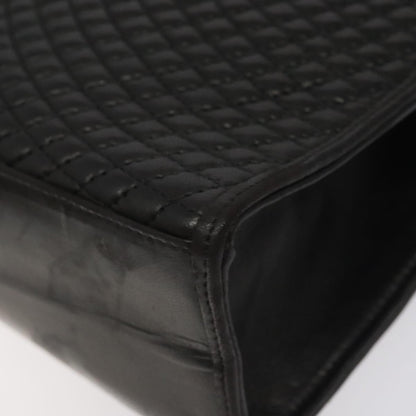 Bally Vintage Quilted Leather, Black, Leather, Handbag