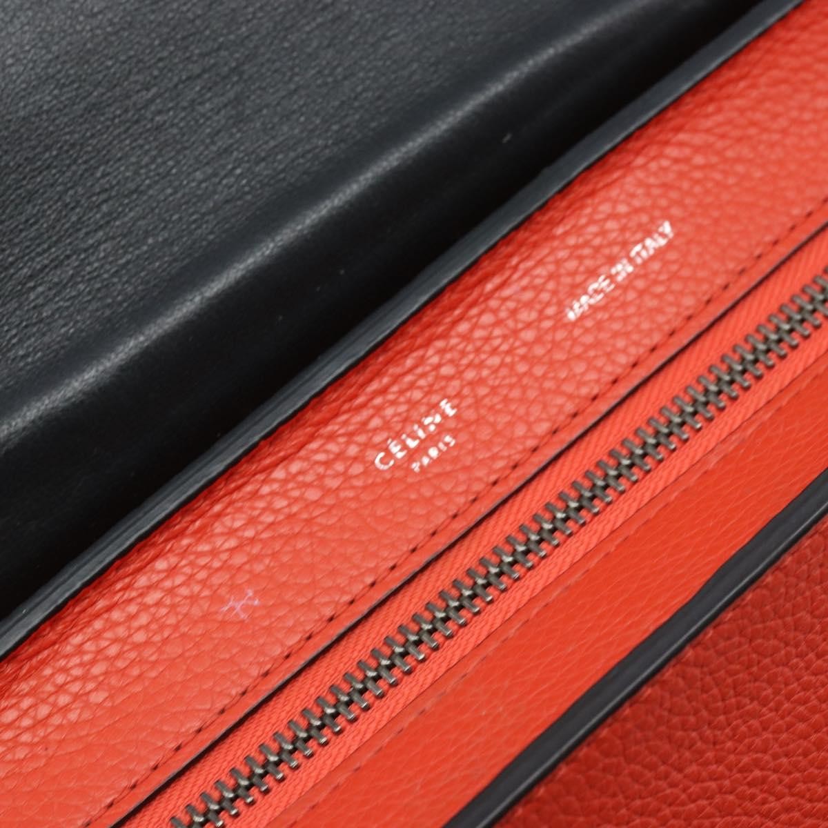 Celine Trapeze Leather with Suede, Orange, Leather, Handbag