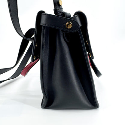 Fendi Flip Leather with Suede, Black, Leather, Tote Bag