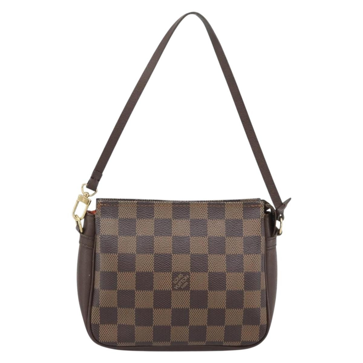 Louis Vuitton Trousse Make Up Damier, Brown, Canvas, Clutch