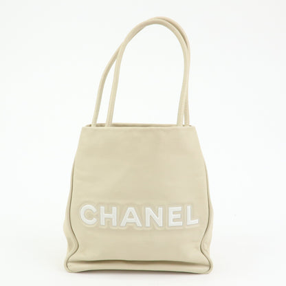 Chanel Camellia Lambskin, Beige, Leather, Tote Bag