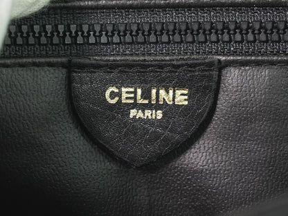 Celine Flap Shoulder Leather, Black, Leather, Shoulder Bag