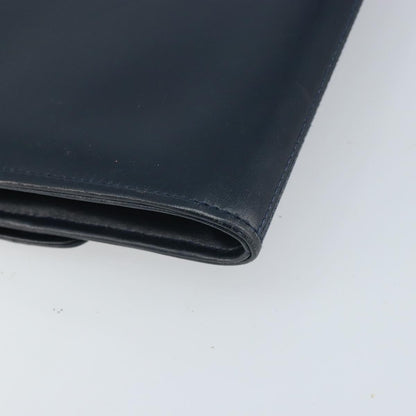 Gucci Vintage Interlocking G Flap Leather, Navy, Leather, Shoulder Bag
