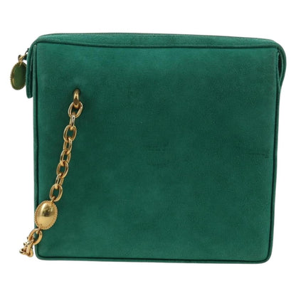 Christian Dior Shoulder Suede, Green, Suede, Shoulder Bag
