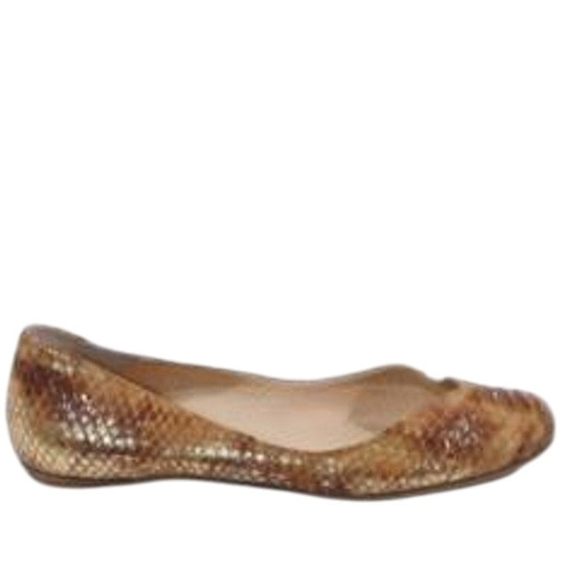 Pedro Garcia Ballet Flats 11 US Bronze Brown