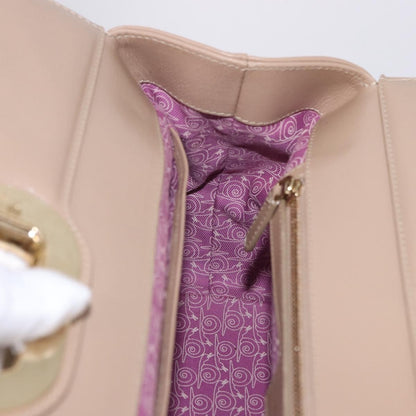 Bvlgari Isabella Rossellini Leather, Beige, Leather, Handbag