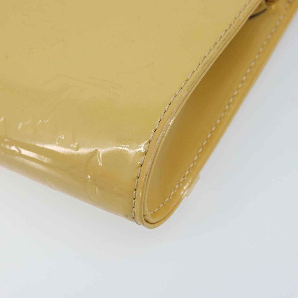 Louis Vuitton Ana Monogram Vernis, Yellow, Patent Leather, Handbag