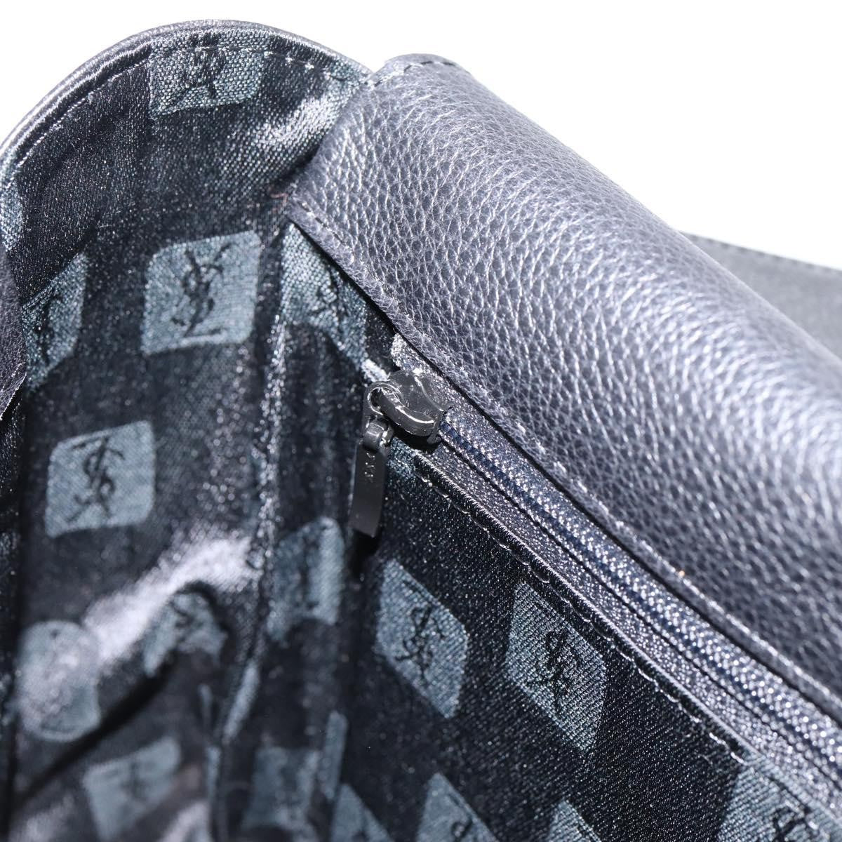 Saint Laurent Vintage Shoulder bag leather, Black, Leather, Shoulder Bag