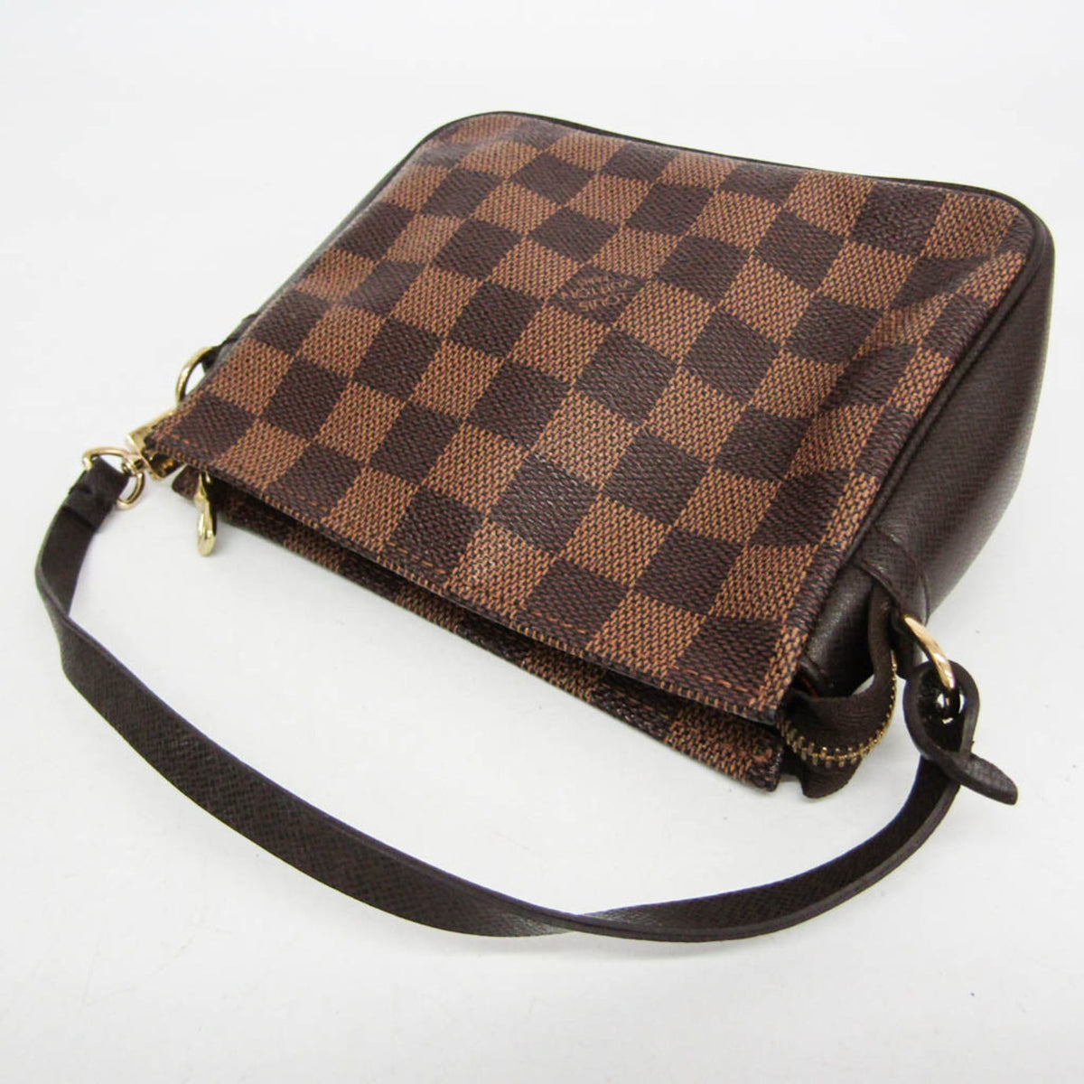 Louis Vuitton Trousse Make Up Damier, Brown, Canvas, Clutch
