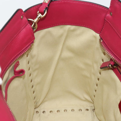 Valentino Garavani Rockstud Tote Rigid Leather, Pink, Leather, Tote Bag