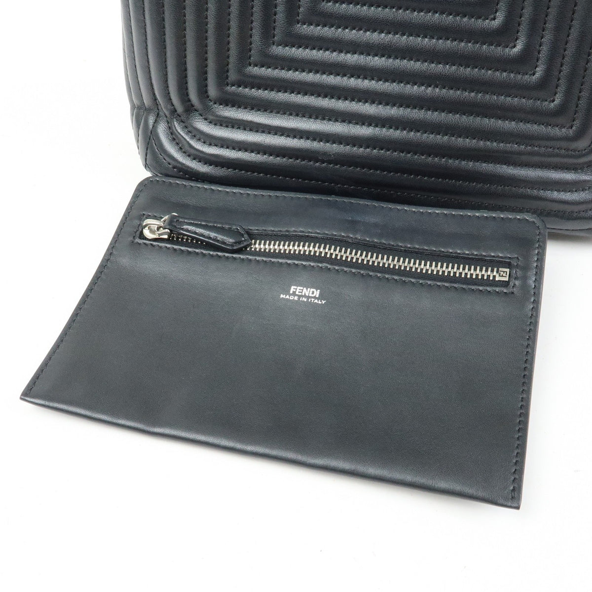 Fendi DotCom Click Quilted Leather, Black, Leather, Shoulder Bag