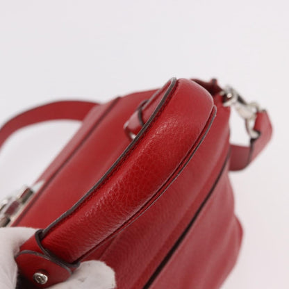 Salvatore Ferragamo Sofia Satchel Grainy Leather, Red, Leather, Handbag