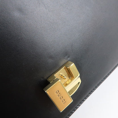 Gucci Sylvie Leather, Black, Leather, Shoulder Bag