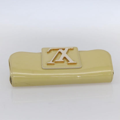 Louis Vuitton Sobe Clutch Patent, Beige, Patent Leather, Clutch