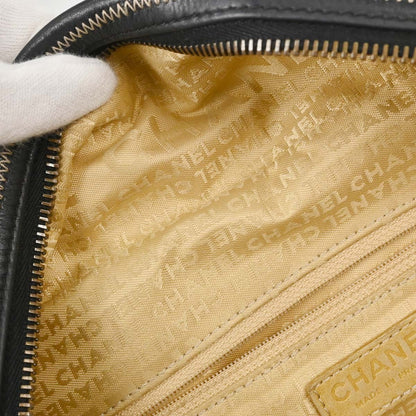 Chanel Vintage Bowler Lambskin, Black, Leather, Handbag
