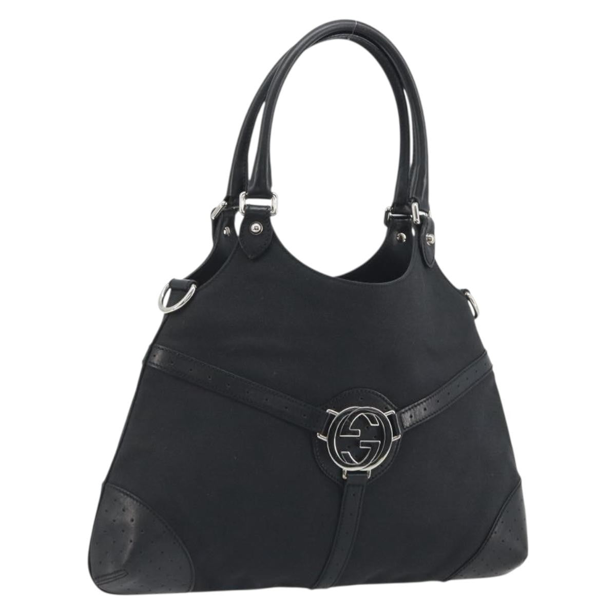 Gucci Reins Web Canvas, Black, Canvas, Shoulder Bag