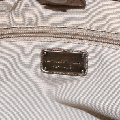 Salvatore Ferragamo Vala Leather, Gold, Leather, Handbag