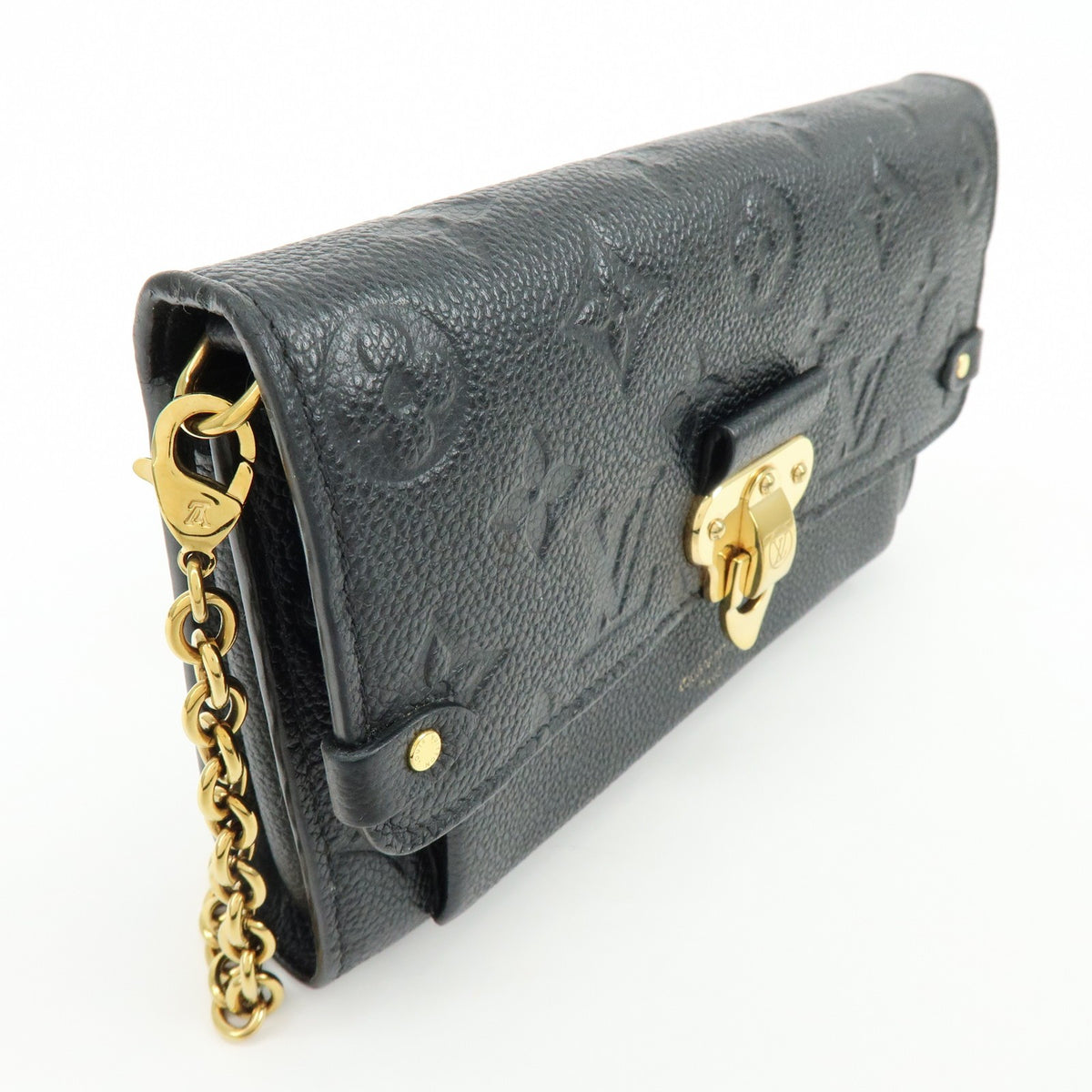 Louis Vuitton Vavin Chain Monogram Empreinte Leather, Black, Leather, Crossbody Bag