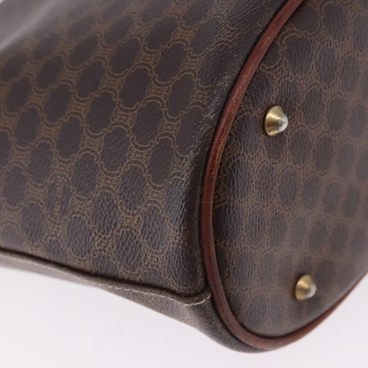 Celine Vintage Macadam Canvas, Brown, Canvas, Handbag