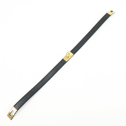 Hermes Kelly Double Tour Leather, Black, Leather, Bracelet