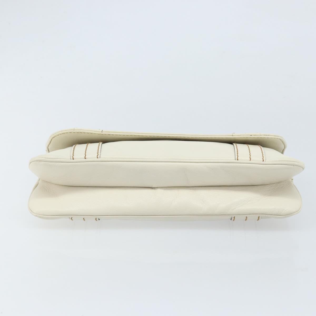 Gucci Vintage Leather, White, Leather, Handbag