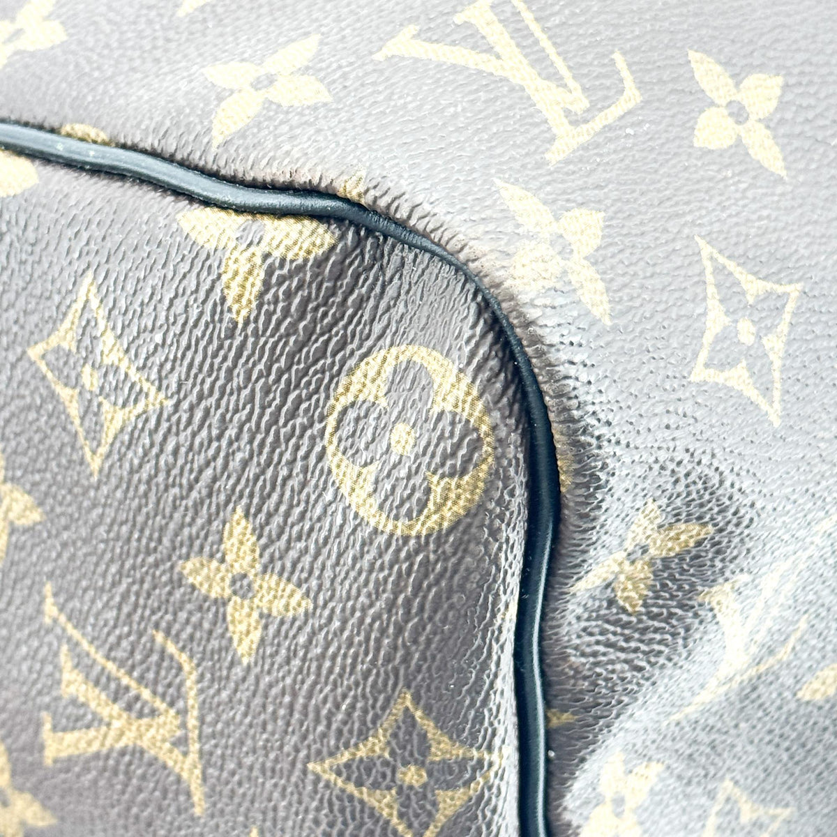 Louis Vuitton Keepall Bandouliere Macassar Monogram Canvas, Brown, Canvas, Travel Bag