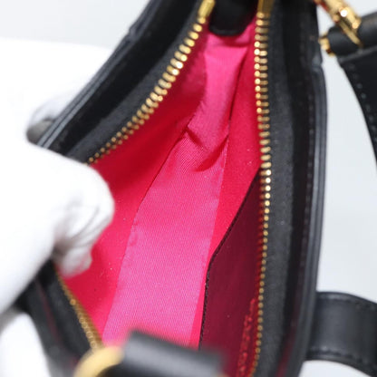 Bvlgari Serpenti Ellipse Leather, Black, Leather, Shoulder Bag