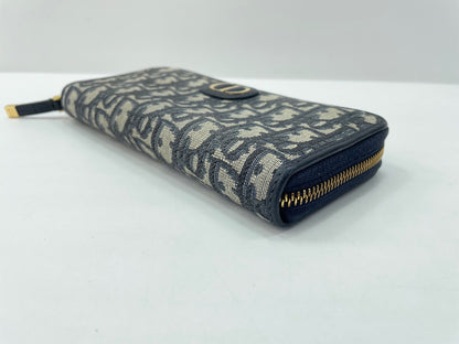Christian Dior 30 Montaigne Voyageur canvas, Navy, Canvas, Wallet