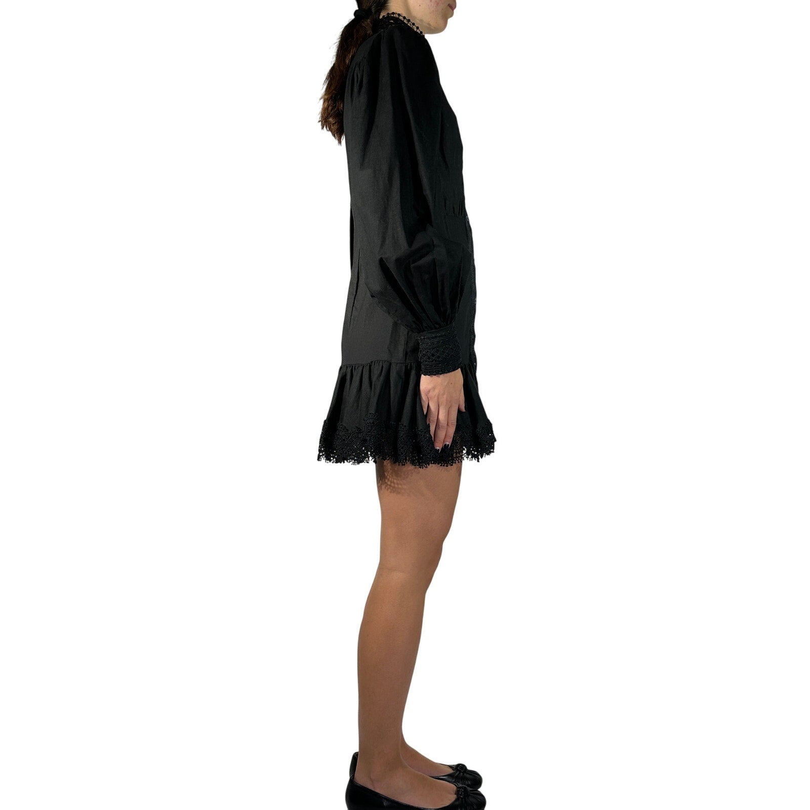 NWT WEILI ZHENG Mockneck Linen Dress