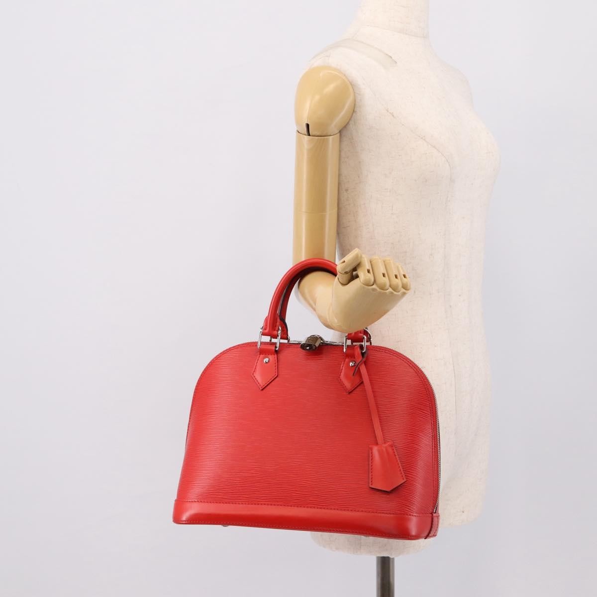 Louis Vuitton Alma Epi, Red, Leather, Handbag