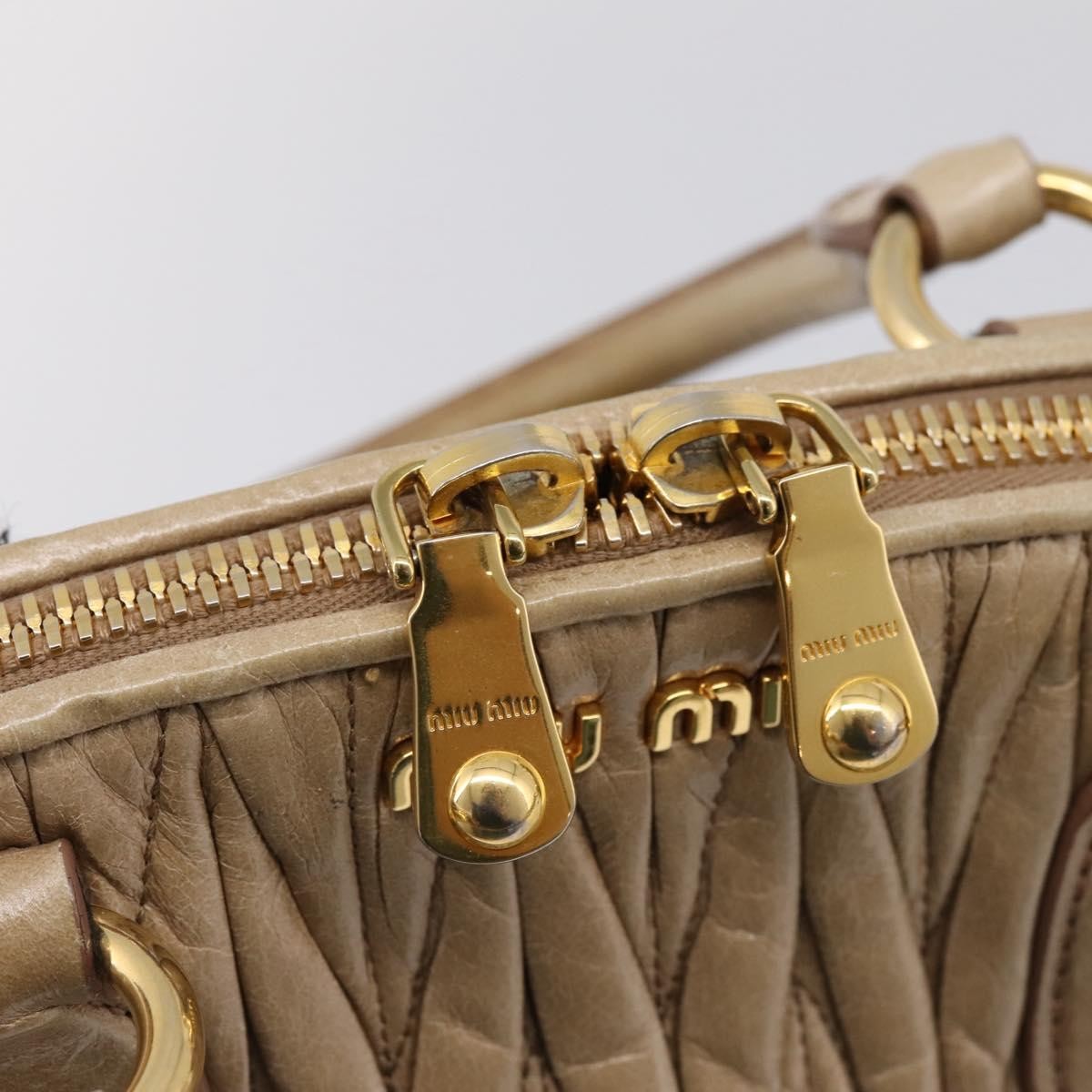 Miu Miu Convertible Dome Satchel Matelasse Leather, Beige, Leather, Handbag