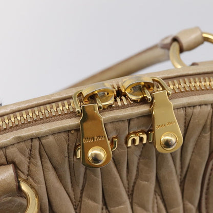 Miu Miu Convertible Dome Satchel Matelasse Leather, Beige, Leather, Handbag