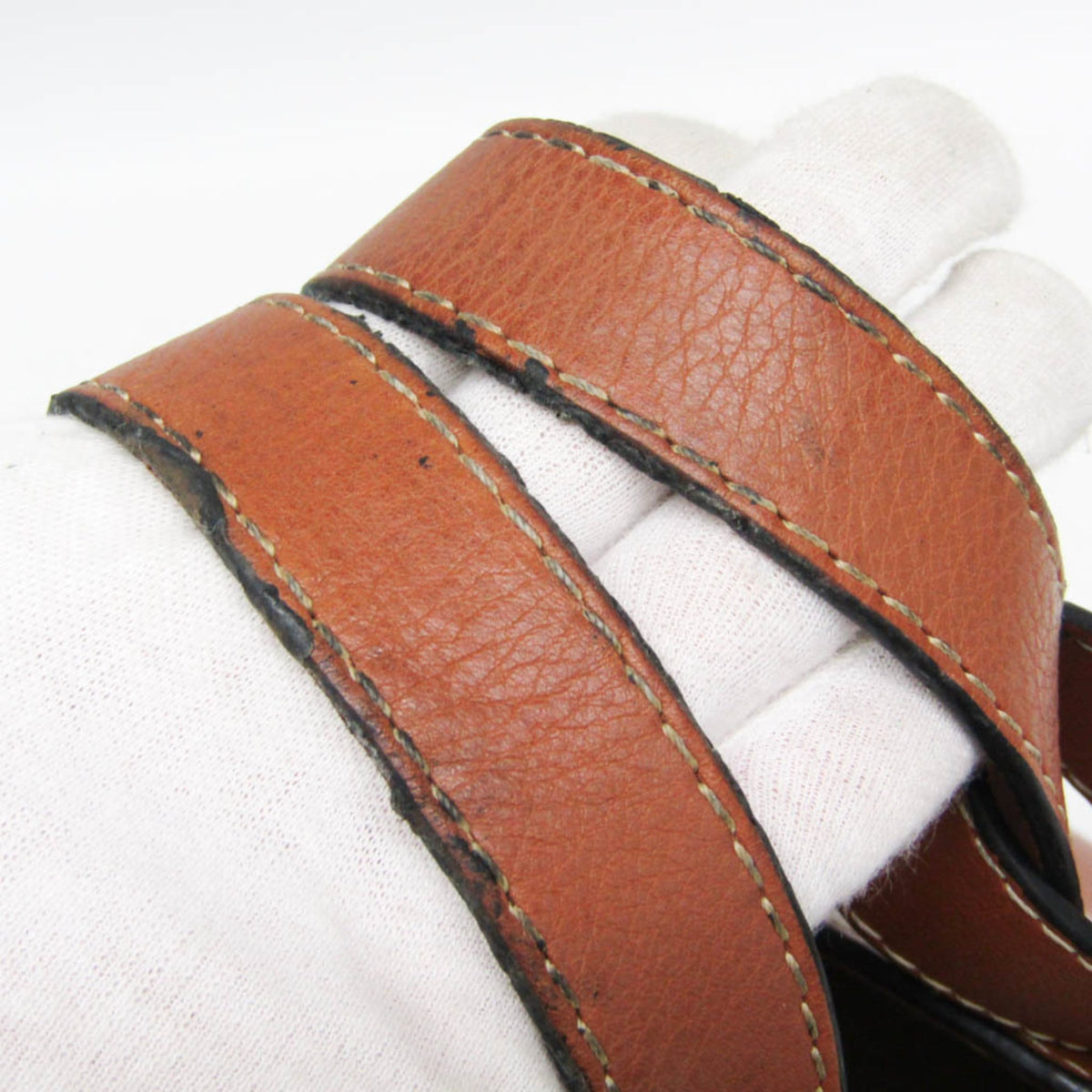 Loewe Hammock Leather and Canvas, Brown, Leather, Handbag