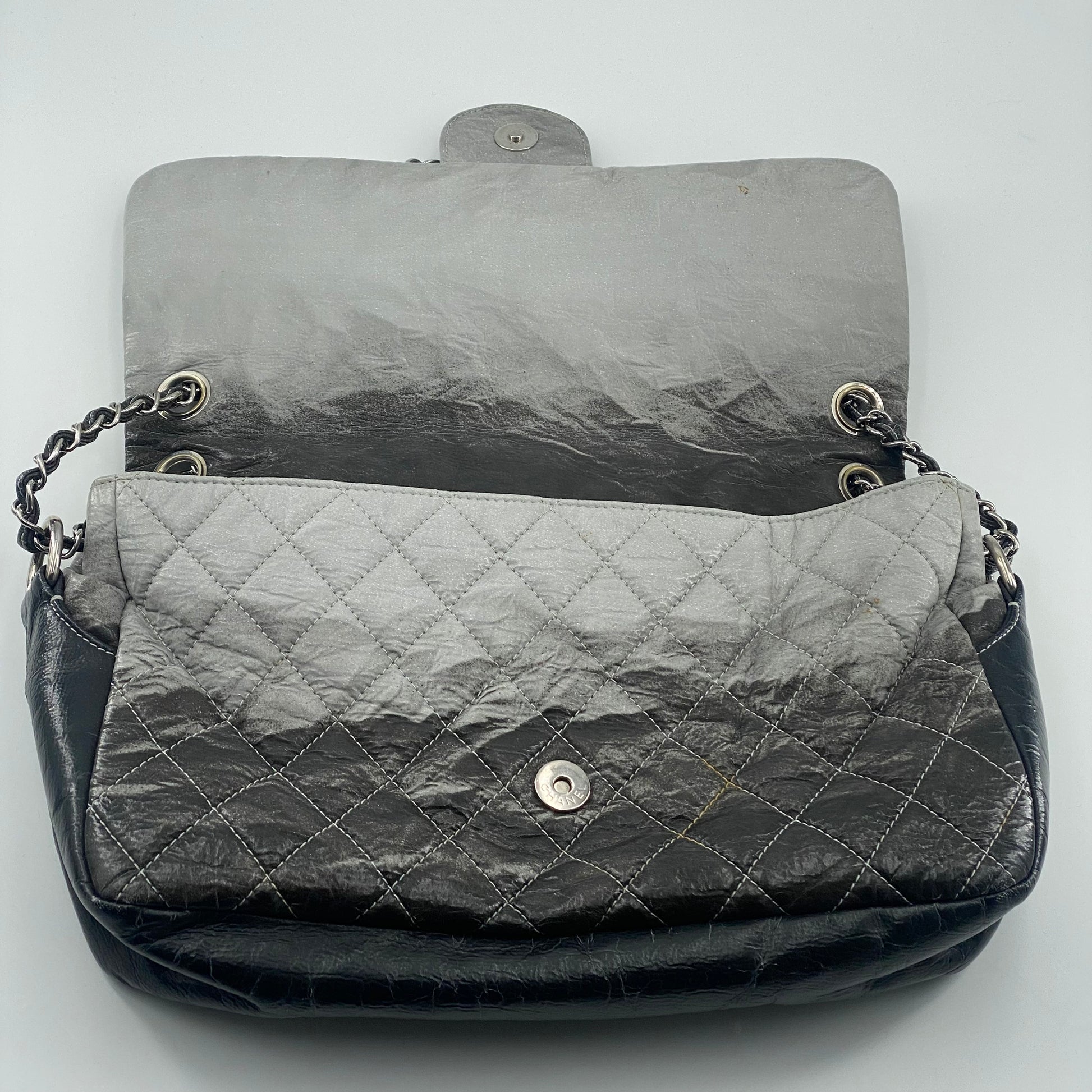 Chanel Jumbo, Brown, Canvas, shoulder