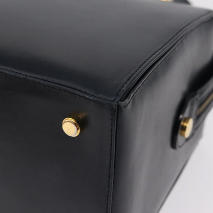 Salvatore Ferragamo Gancini Leather, Navy, Leather, Handbag