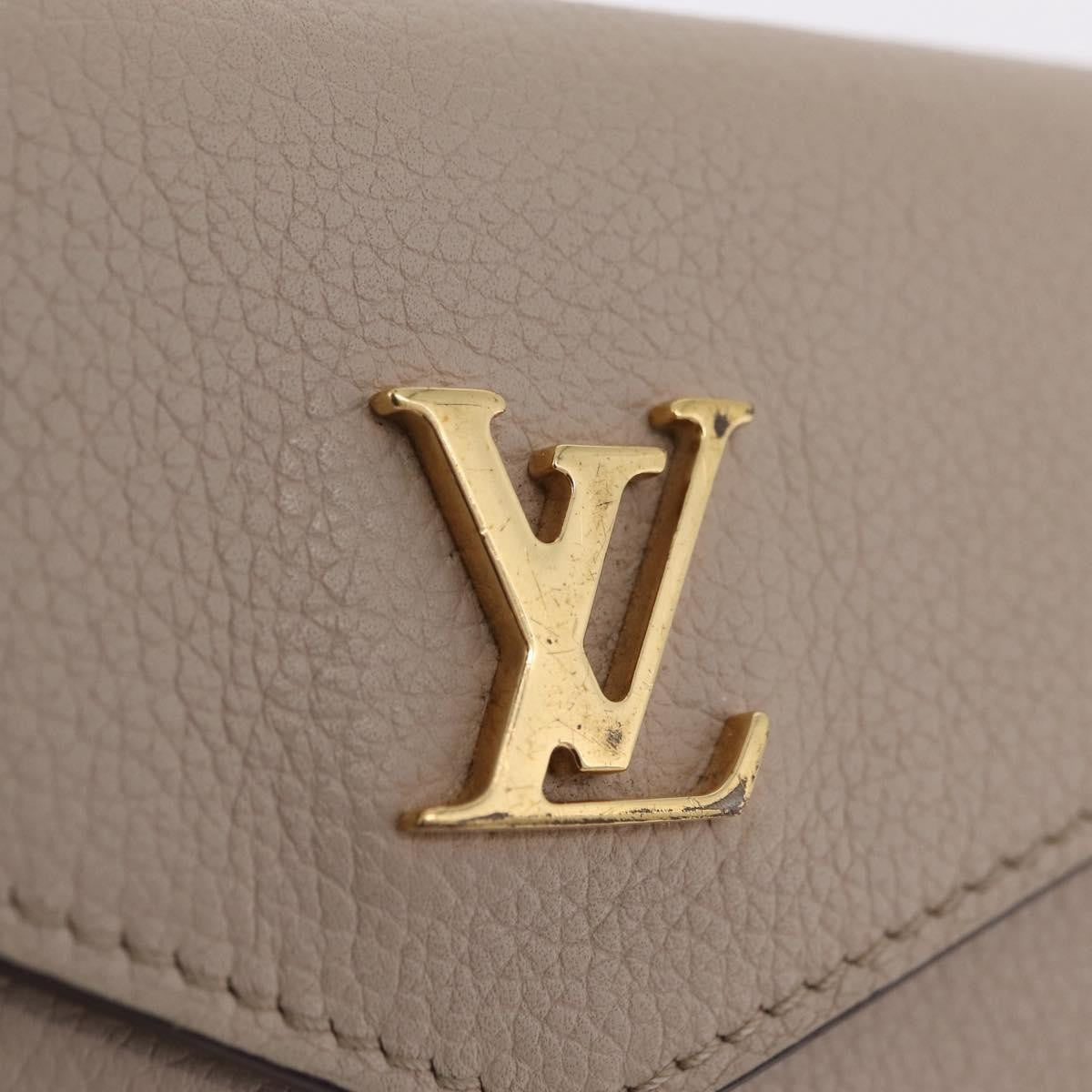Louis Vuitton Lockmini Leather, Beige, Leather, Wallet