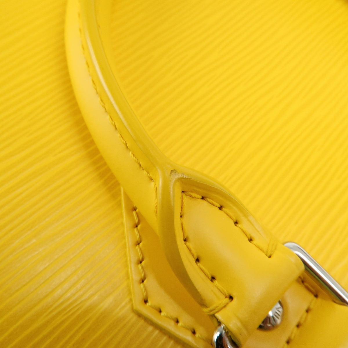 Louis Vuitton Alma Epi Leather, Yellow, Leather, Handbag
