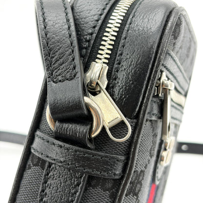 Balenciaga x Gucci The Hacker Project Zip Messenger BB Canvas, Black, Canvas, Shoulder Bag