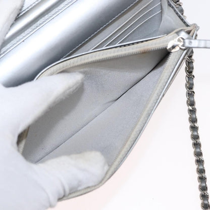 Chanel Reissue 2.55 Wallet on Chain Quilted Lambskin, Silver, Leather, Crossbody Bag