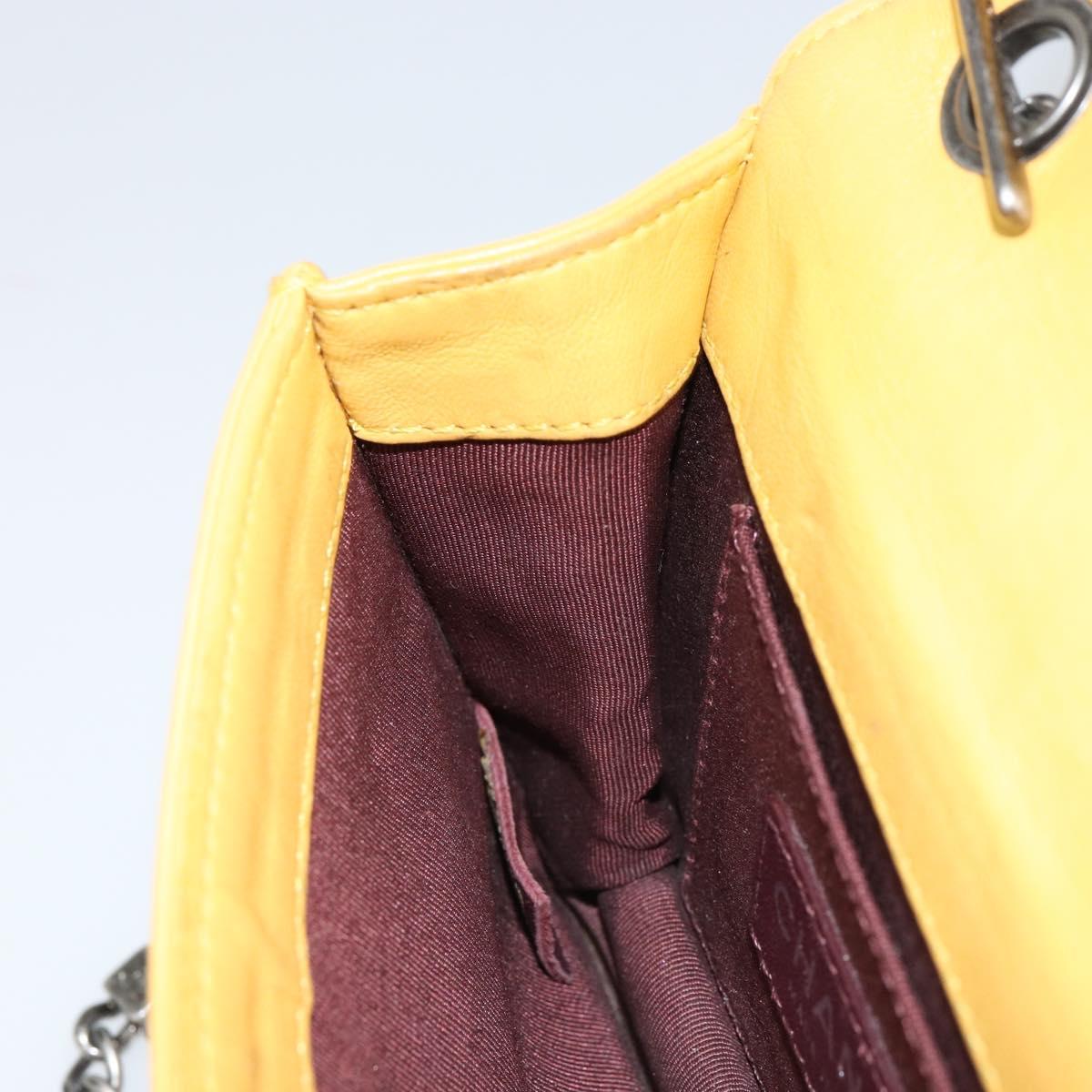 Chanel Boy Brick Flap Bag Lambskin and Plexiglass, YELLOW, LEATHER, Clutche & pouche