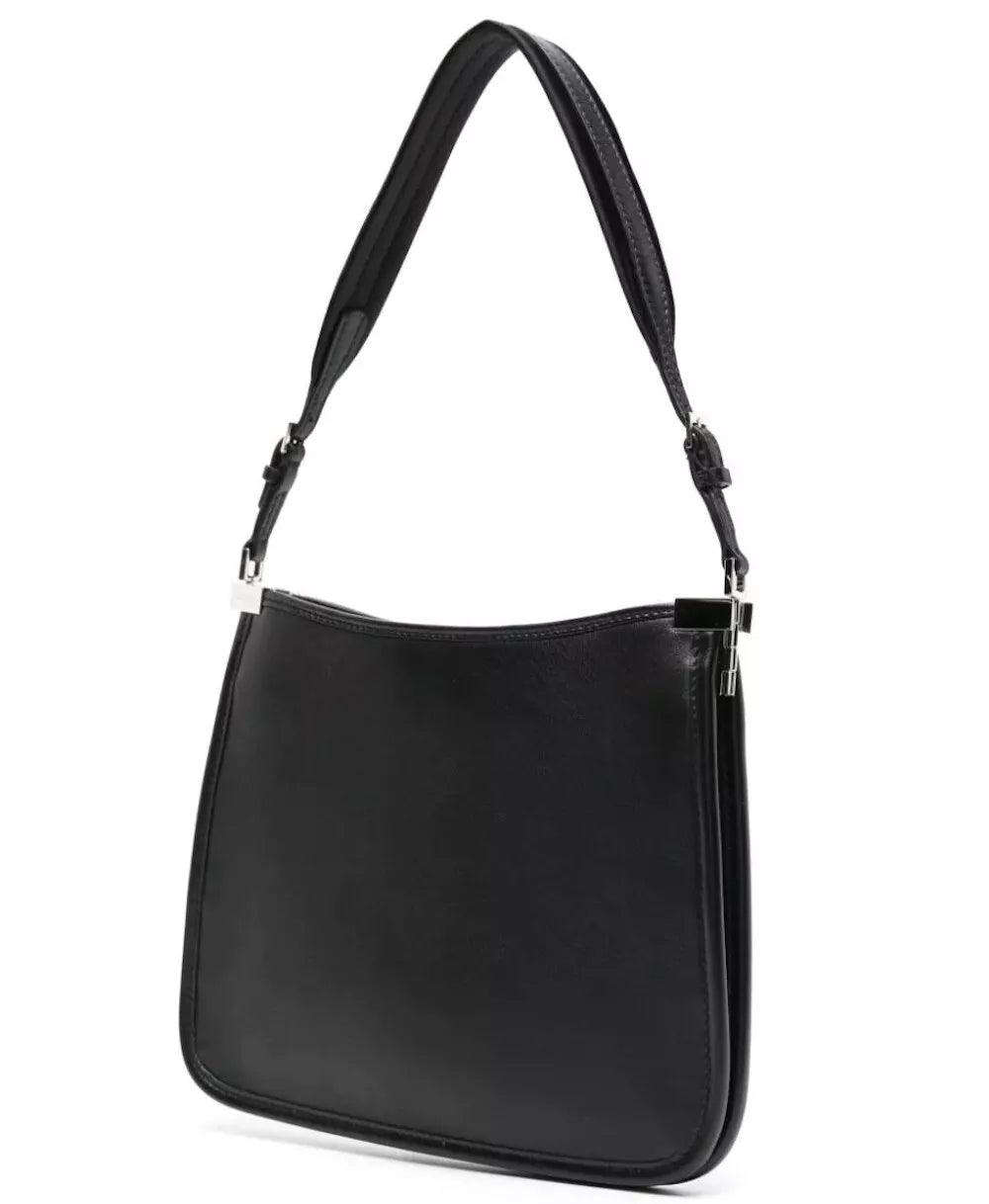 Gucci horsebit shoulder bag leather, BLACK, LEATHER, Shoulder bag