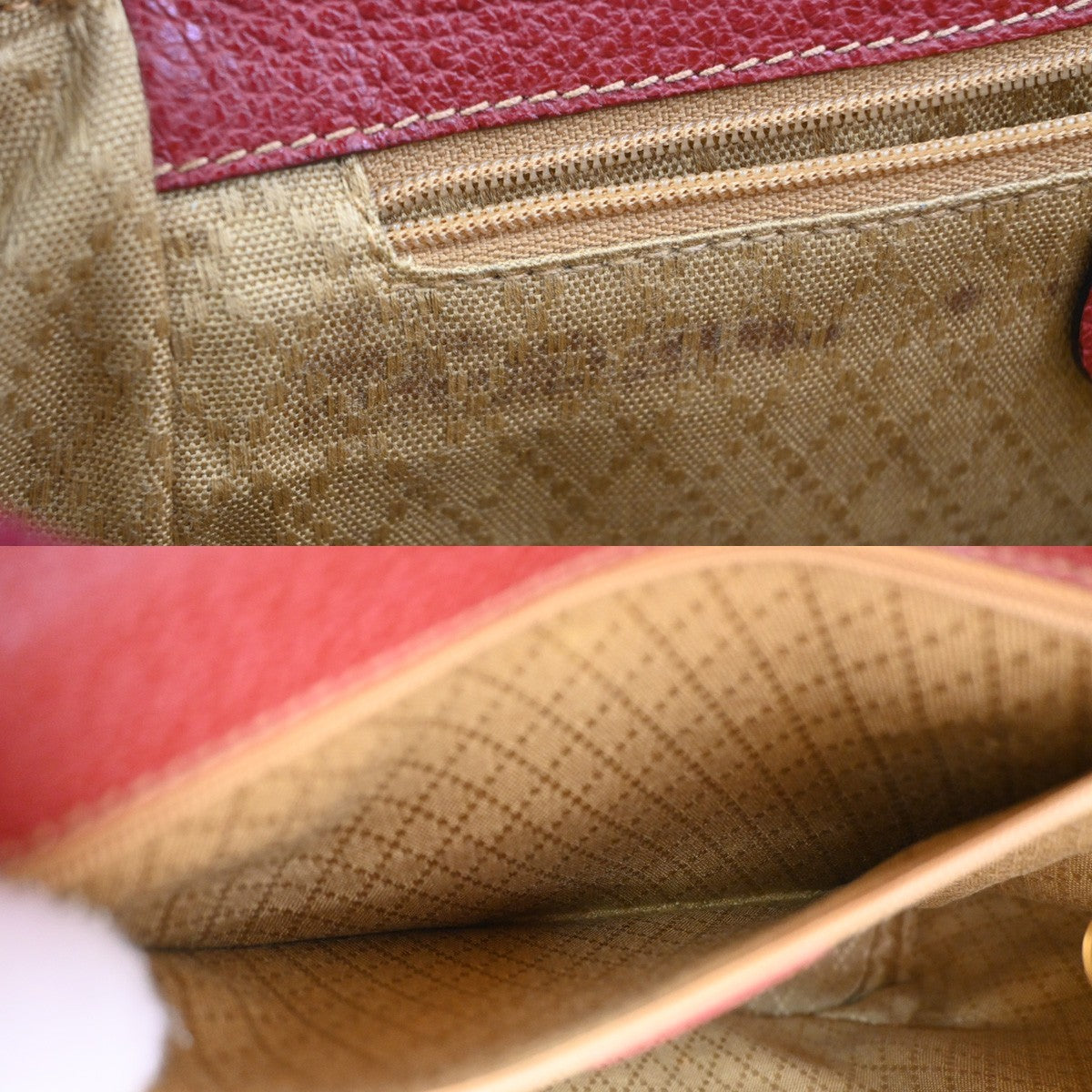 Gucci Vintage Backpack Suede, Red, Suede, Backpack